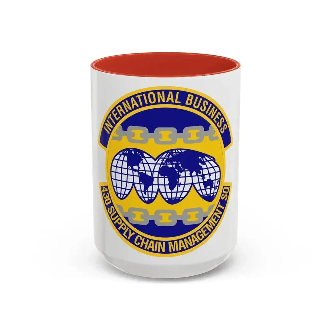 430th Supply Chain Management Squadron (U.S. Air Force) Accent Coffee Mug 15oz Red - Go Mug Yourself