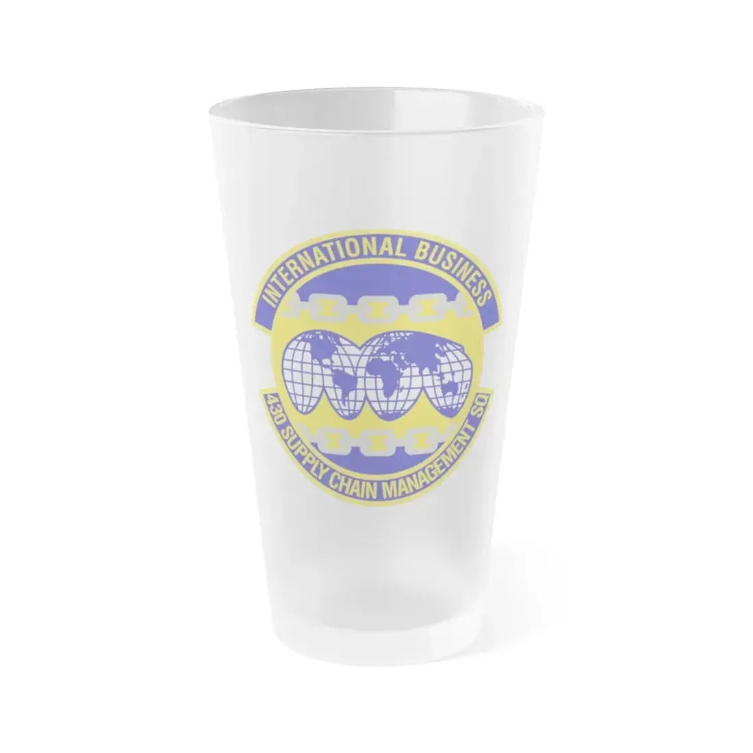 430th Supply Chain Management Squadron (U.S. Air Force) Frosted Pint Glass 16oz 16oz Frosted - Go Mug Yourself