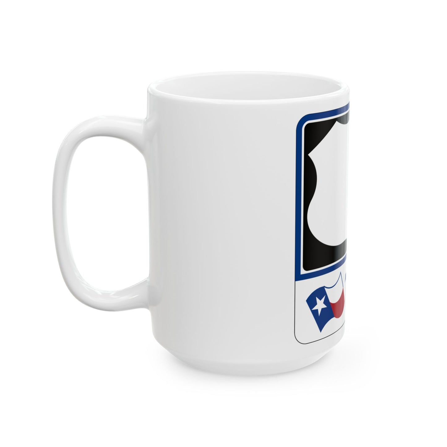 Toll Texas U.S. Highway blank (Texas) (Road Sign) White Coffee Mug