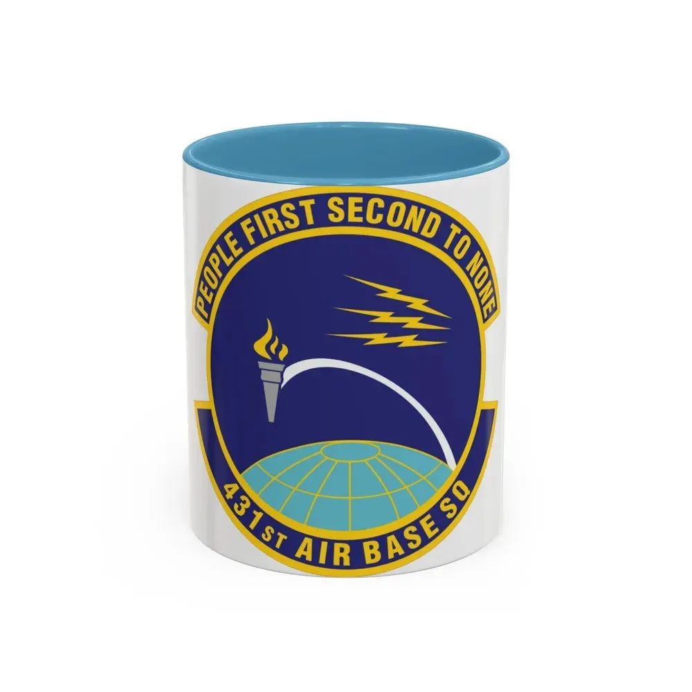 431st Air Base Squadron (U.S. Air Force) Accent Coffee Mug 11oz Light Blue - Go Mug Yourself