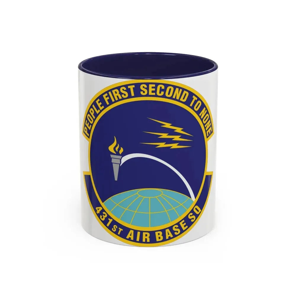 431st Air Base Squadron (U.S. Air Force) Accent Coffee Mug 11oz Navy - Go Mug Yourself