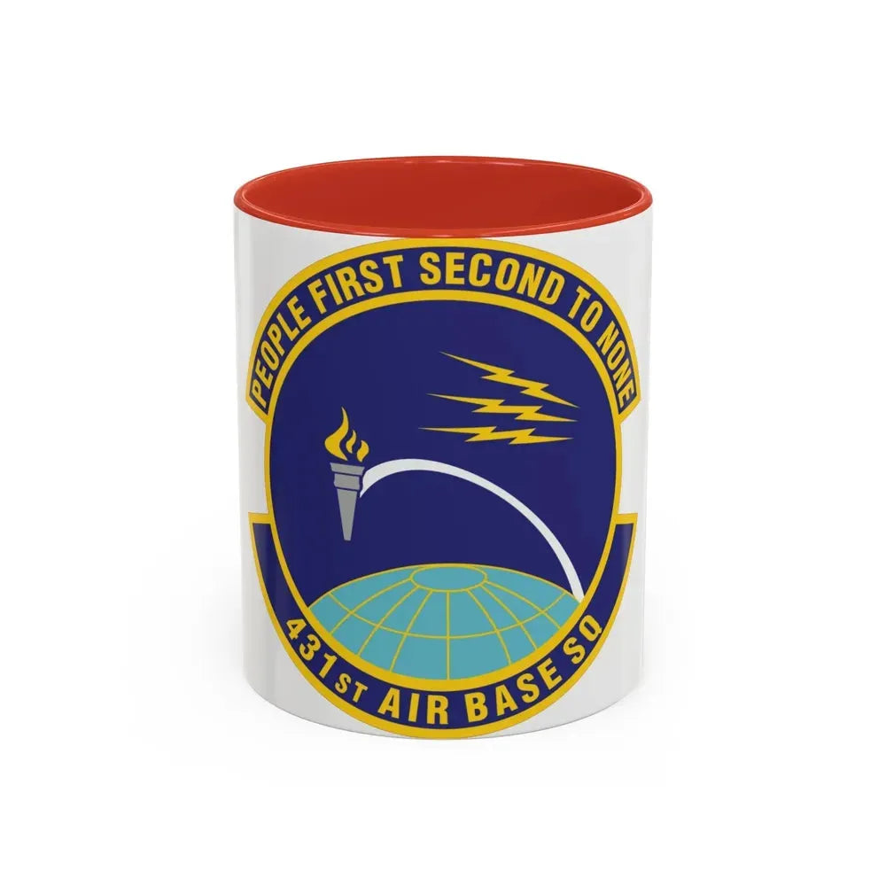 431st Air Base Squadron (U.S. Air Force) Accent Coffee Mug 11oz Red - Go Mug Yourself