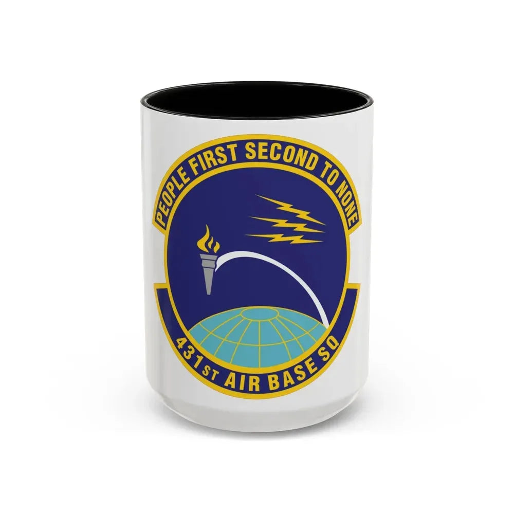 431st Air Base Squadron (U.S. Air Force) Accent Coffee Mug 15oz Black - Go Mug Yourself