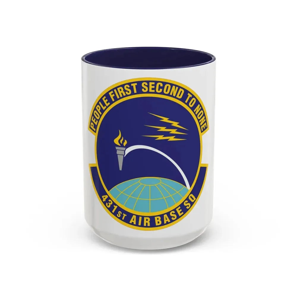 431st Air Base Squadron (U.S. Air Force) Accent Coffee Mug 15oz Navy - Go Mug Yourself