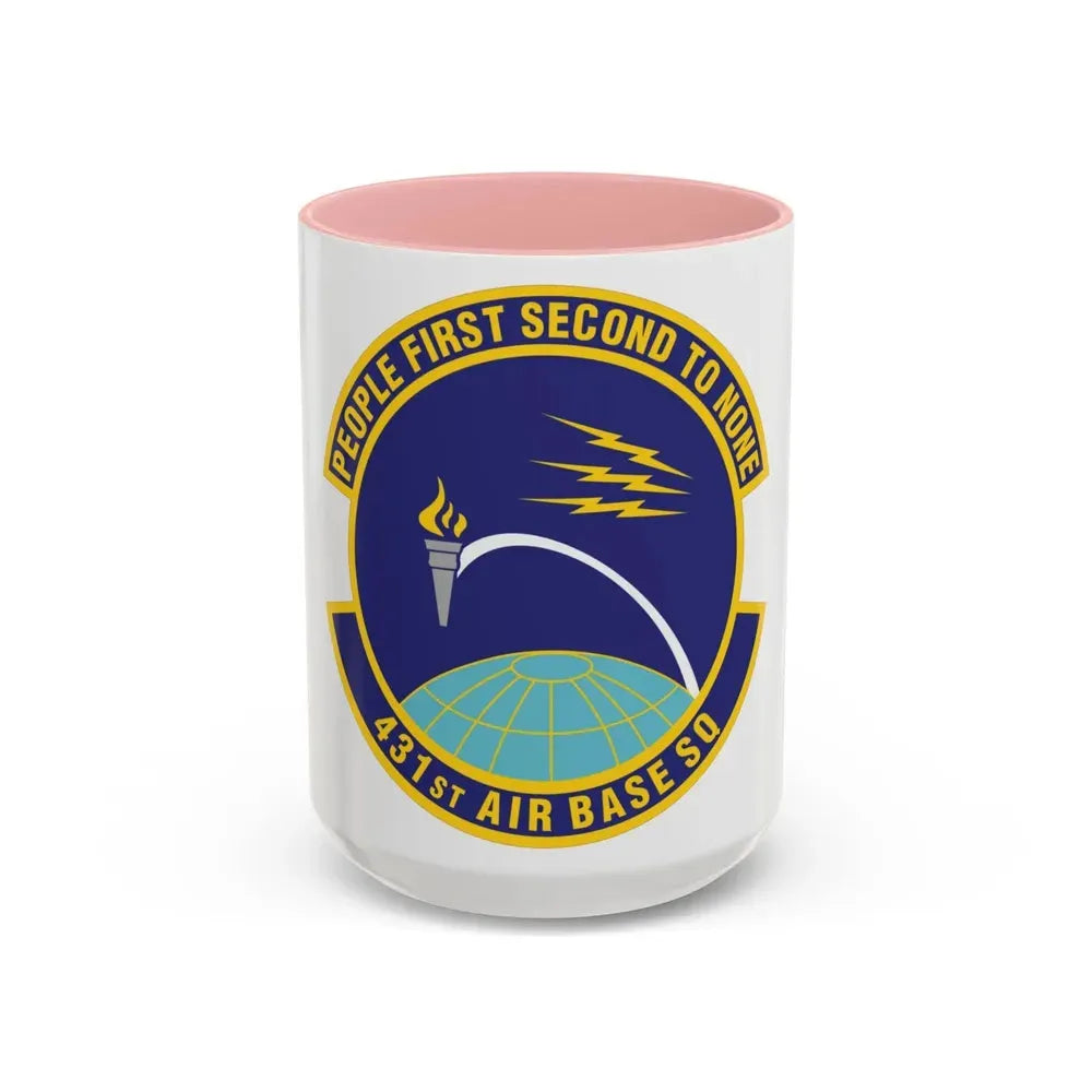 431st Air Base Squadron (U.S. Air Force) Accent Coffee Mug 15oz Pink - Go Mug Yourself