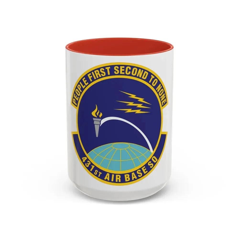 431st Air Base Squadron (U.S. Air Force) Accent Coffee Mug 15oz Red - Go Mug Yourself