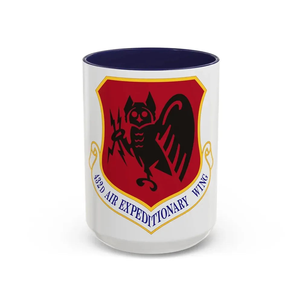 432d Air Expeditionary Wing (U.S. Air Force) Accent Coffee Mug 15oz Navy - Go Mug Yourself