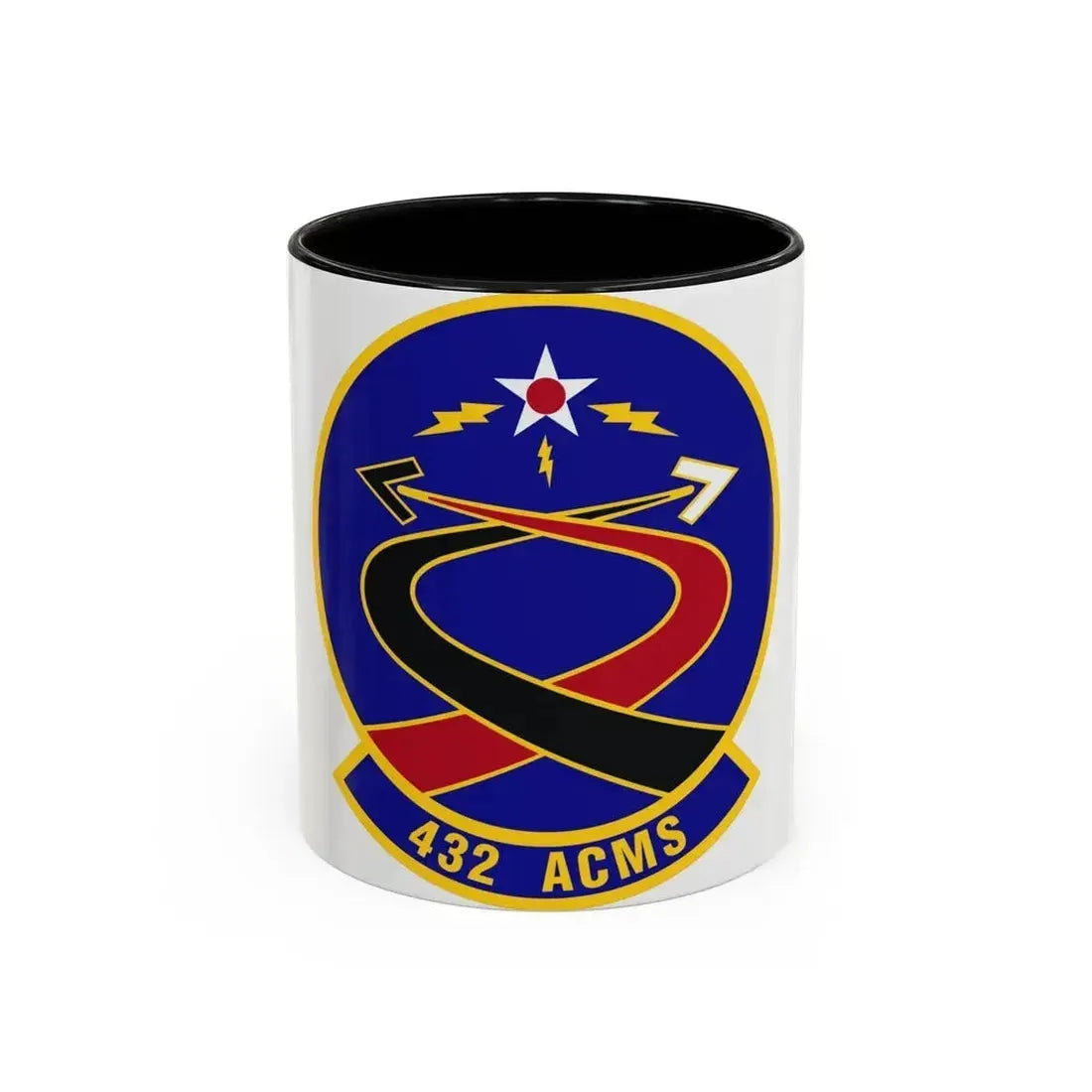 432d Aircraft Communications Maintenance Squadron (U.S. Air Force) Accent Coffee Mug 11oz Black - Go Mug Yourself