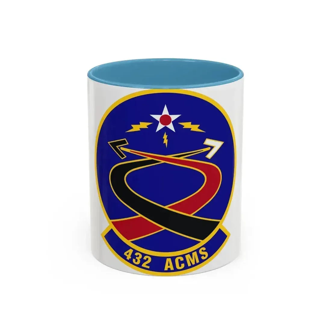 432d Aircraft Communications Maintenance Squadron (U.S. Air Force) Accent Coffee Mug 11oz Light Blue - Go Mug Yourself