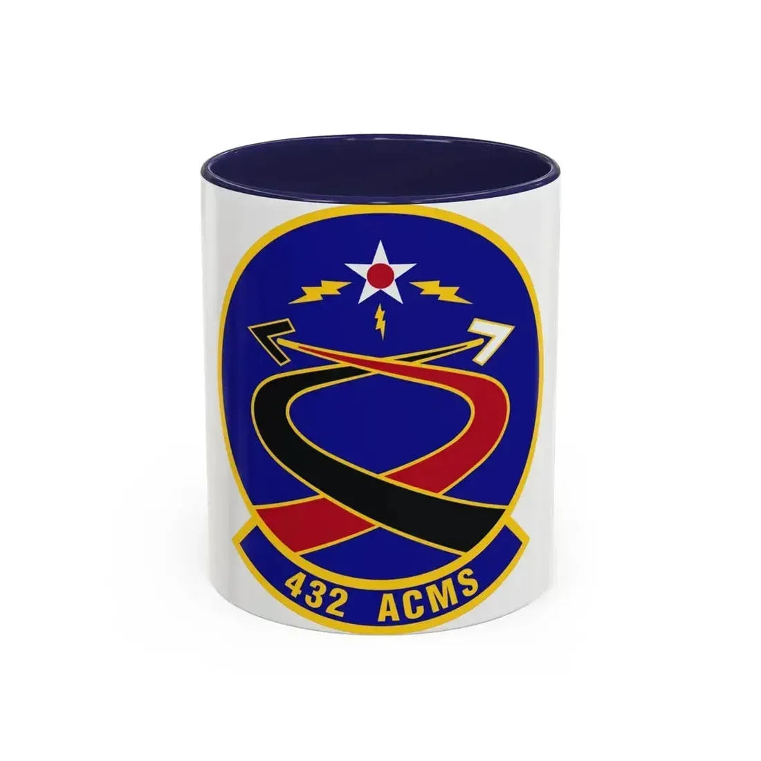 432d Aircraft Communications Maintenance Squadron (U.S. Air Force) Accent Coffee Mug 11oz Navy - Go Mug Yourself