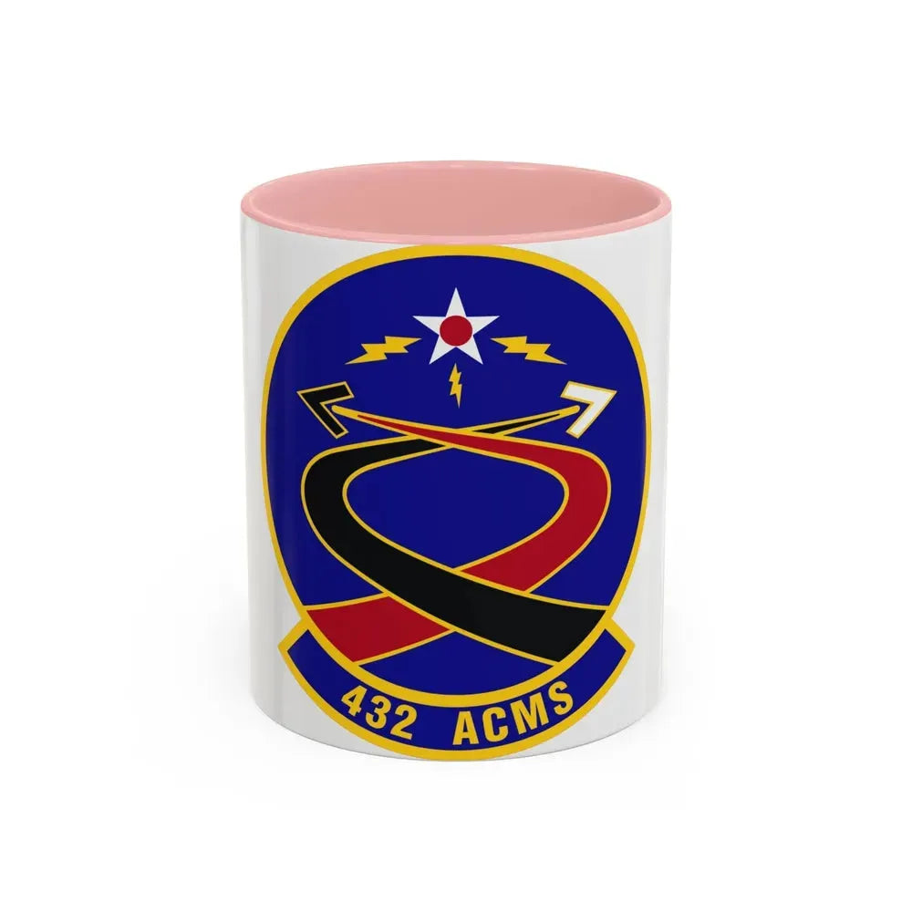 432d Aircraft Communications Maintenance Squadron (U.S. Air Force) Accent Coffee Mug 11oz Pink - Go Mug Yourself