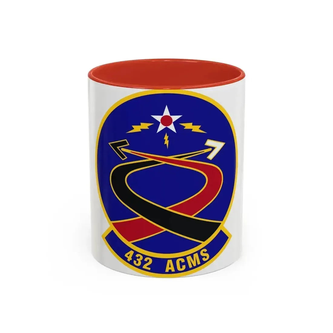 432d Aircraft Communications Maintenance Squadron (U.S. Air Force) Accent Coffee Mug 11oz Red - Go Mug Yourself