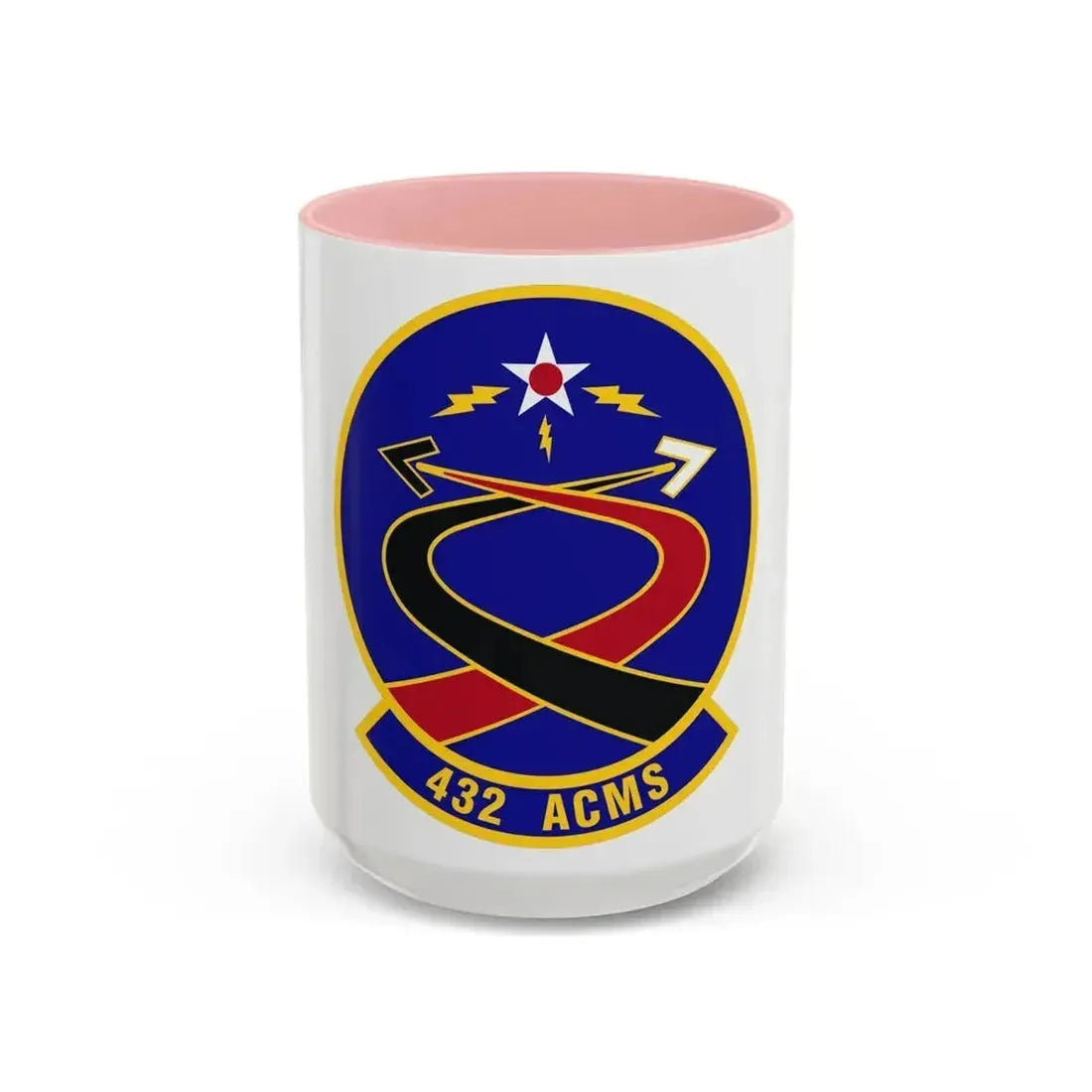 432d Aircraft Communications Maintenance Squadron (U.S. Air Force) Accent Coffee Mug 15oz Pink - Go Mug Yourself