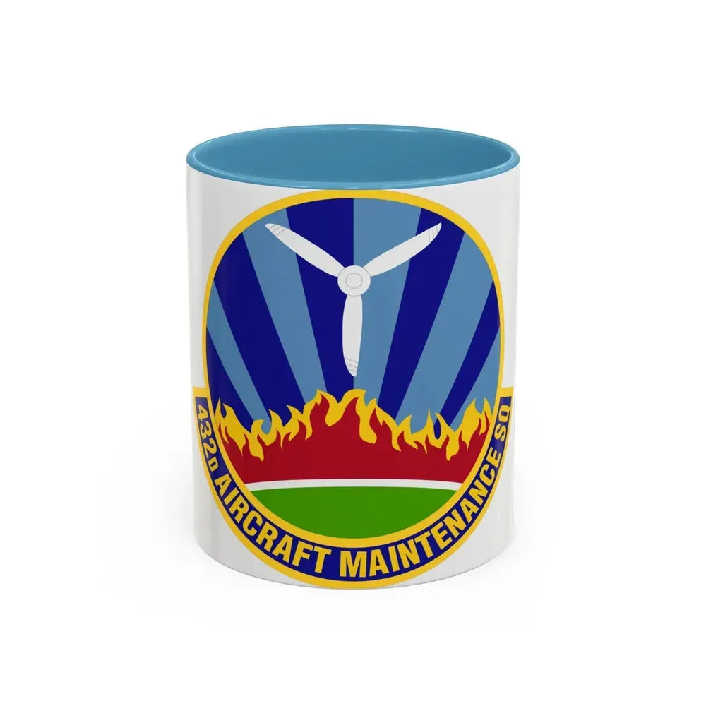 432d Aircraft Maintenance Squadron (U.S. Air Force) Accent Coffee Mug 11oz Light Blue - Go Mug Yourself