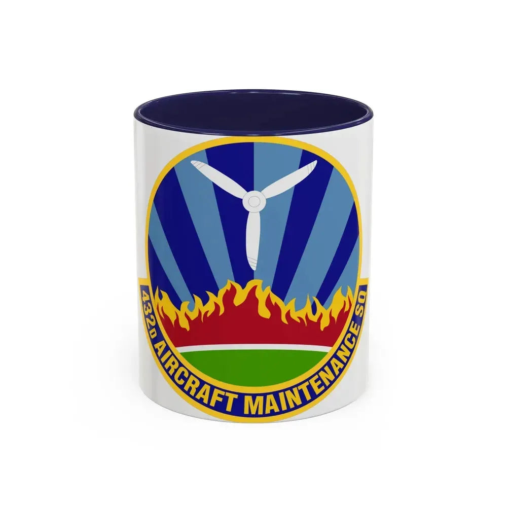 432d Aircraft Maintenance Squadron (U.S. Air Force) Accent Coffee Mug 11oz Navy - Go Mug Yourself