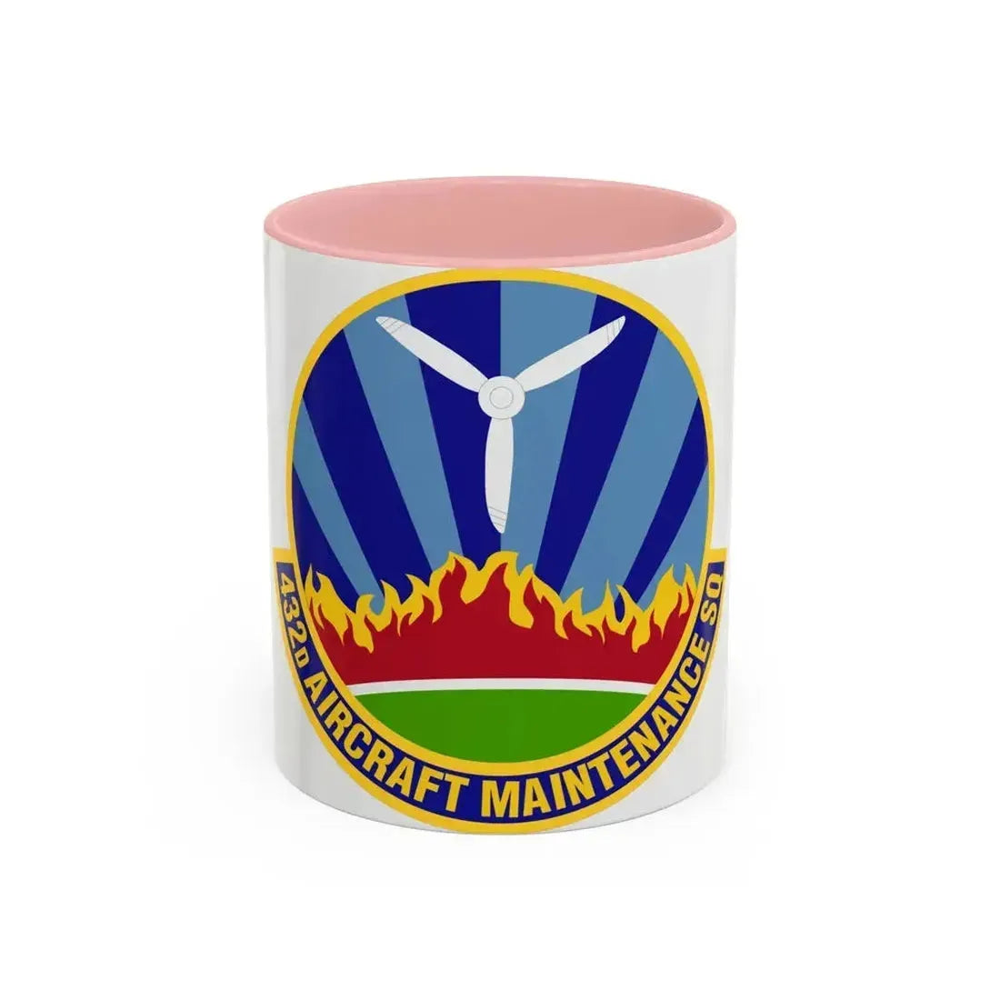 432d Aircraft Maintenance Squadron (U.S. Air Force) Accent Coffee Mug 11oz Pink - Go Mug Yourself