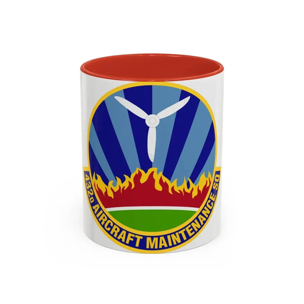 432d Aircraft Maintenance Squadron (U.S. Air Force) Accent Coffee Mug 11oz Red - Go Mug Yourself