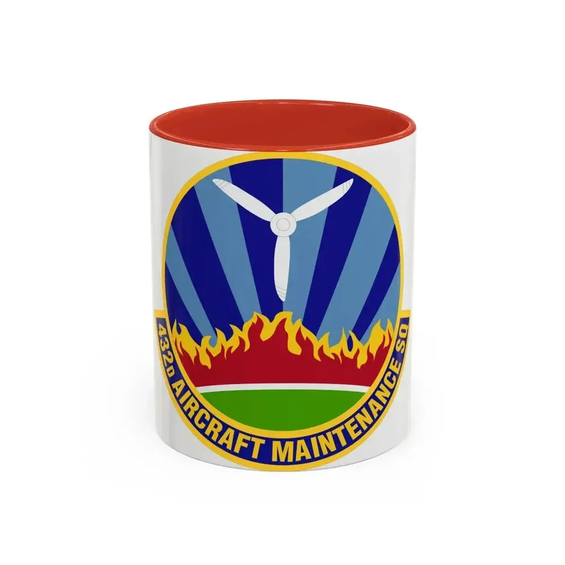 432d Aircraft Maintenance Squadron (U.S. Air Force) Accent Coffee Mug 11oz Red - Go Mug Yourself
