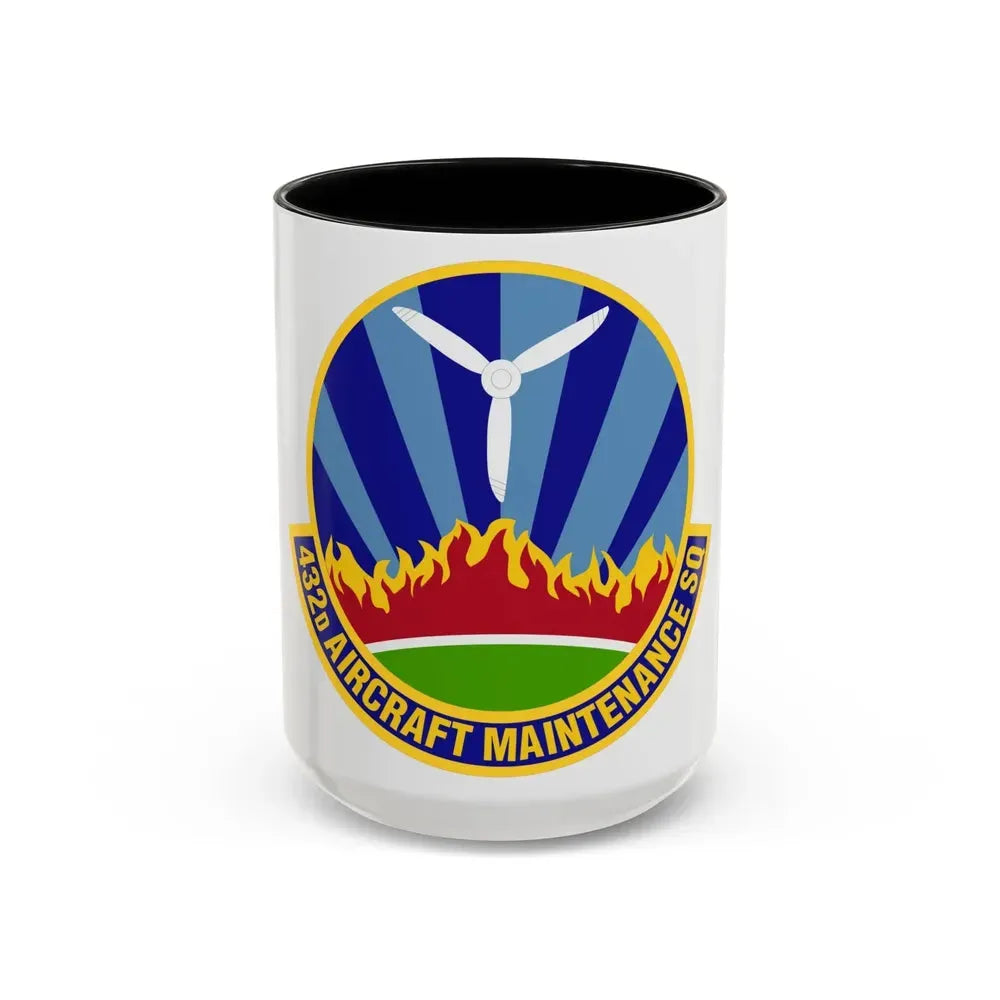 432d Aircraft Maintenance Squadron (U.S. Air Force) Accent Coffee Mug 15oz Black - Go Mug Yourself