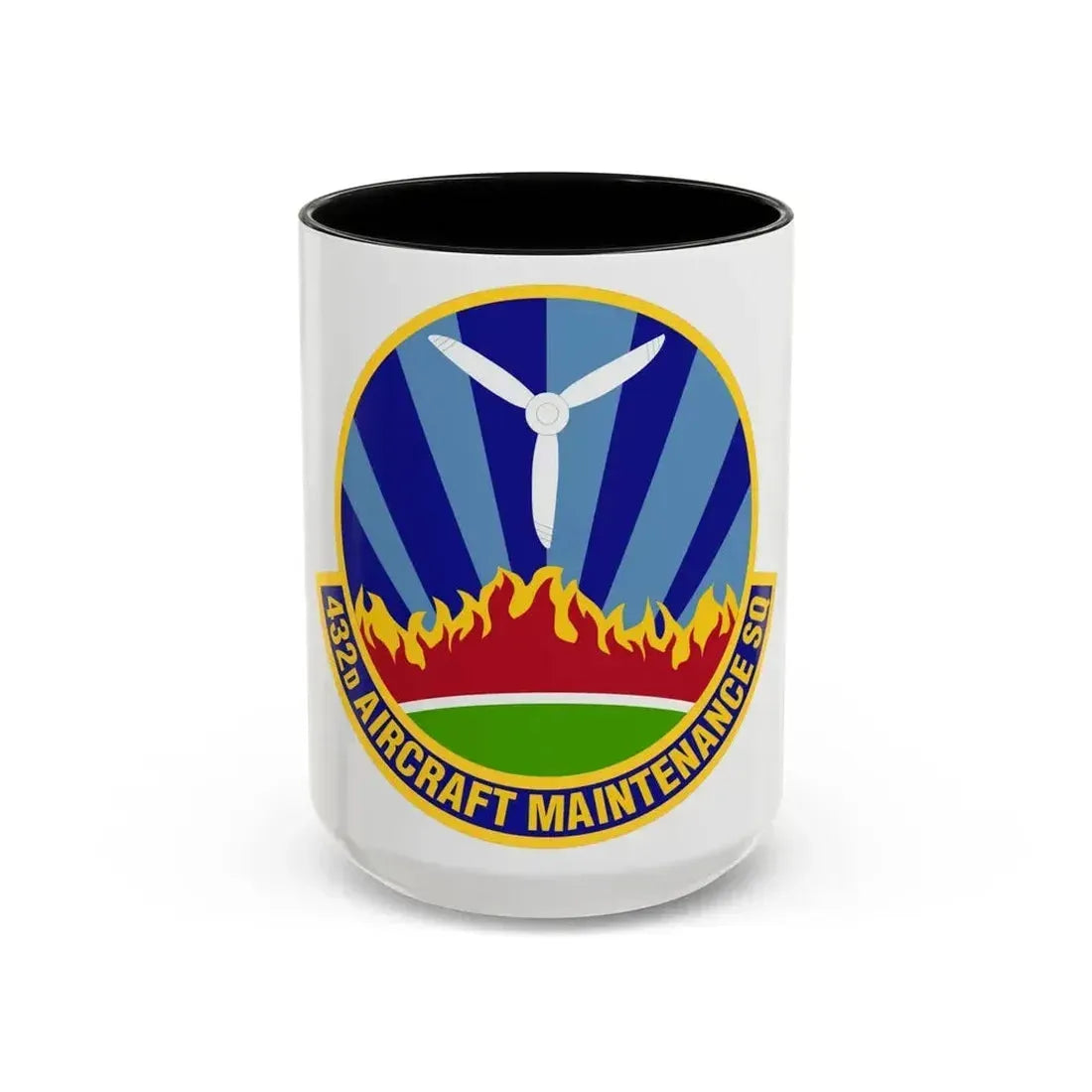 432d Aircraft Maintenance Squadron (U.S. Air Force) Accent Coffee Mug 15oz Black - Go Mug Yourself