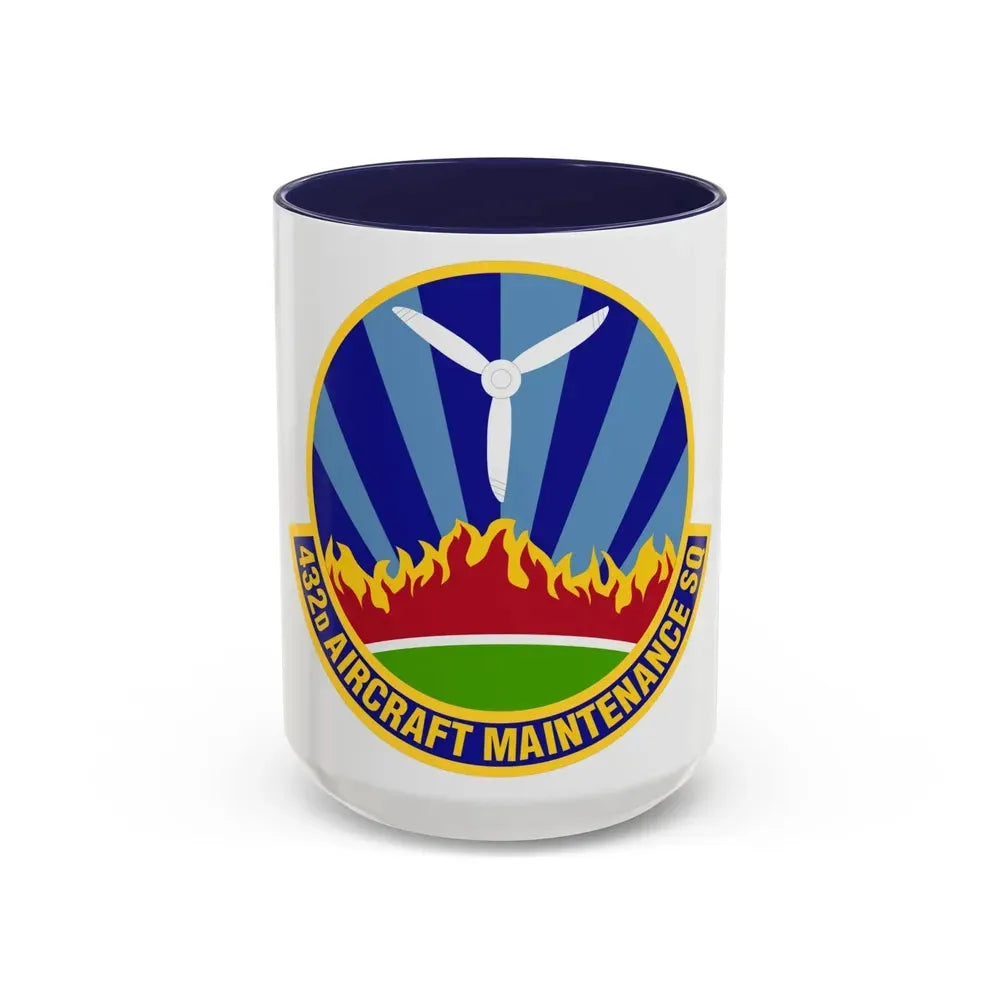 432d Aircraft Maintenance Squadron (U.S. Air Force) Accent Coffee Mug 15oz Navy - Go Mug Yourself