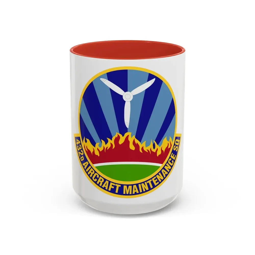 432d Aircraft Maintenance Squadron (U.S. Air Force) Accent Coffee Mug 15oz Red - Go Mug Yourself
