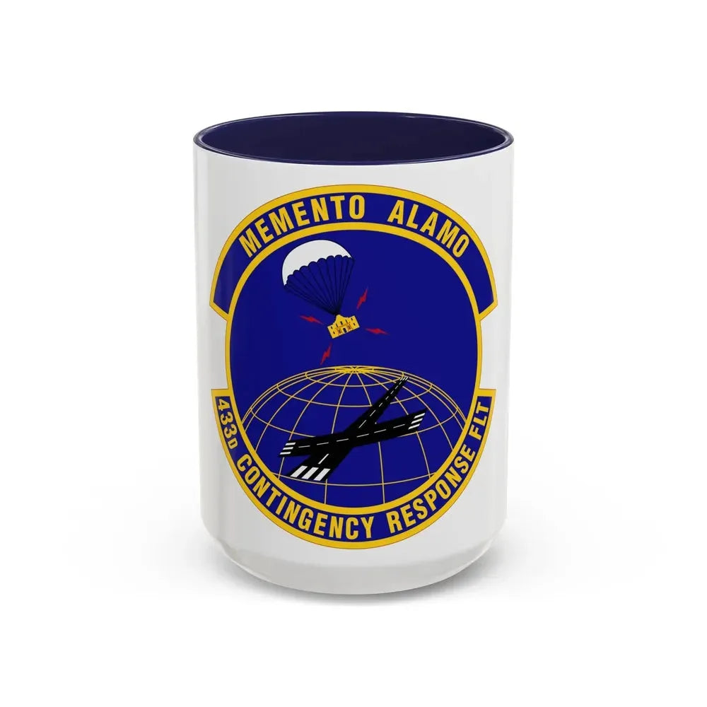 433 Contingency Response Flight AFRC (U.S. Air Force) Accent Coffee Mug 15oz Navy - Go Mug Yourself
