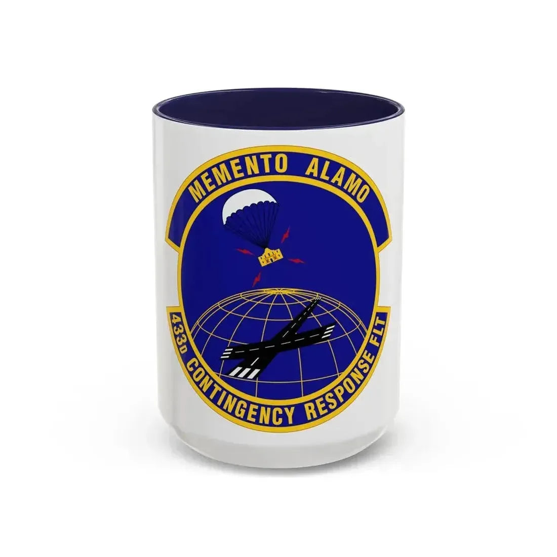 433 Contingency Response Flight AFRC (U.S. Air Force) Accent Coffee Mug 15oz Navy - Go Mug Yourself