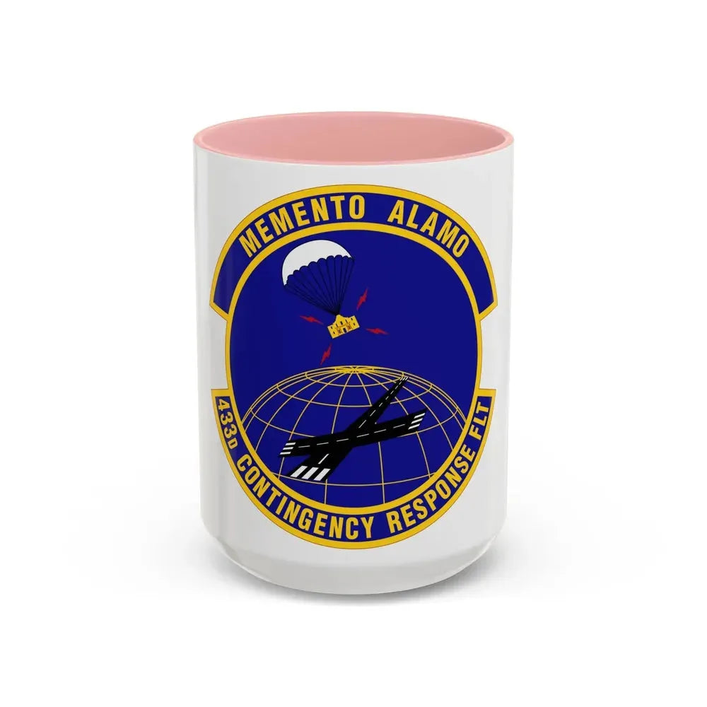 433 Contingency Response Flight AFRC (U.S. Air Force) Accent Coffee Mug 15oz Pink - Go Mug Yourself