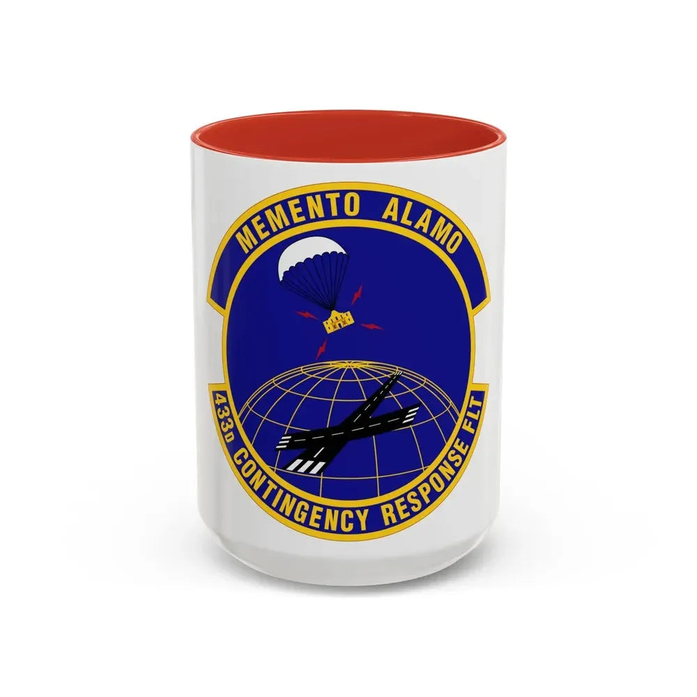 433 Contingency Response Flight AFRC (U.S. Air Force) Accent Coffee Mug 15oz Red - Go Mug Yourself