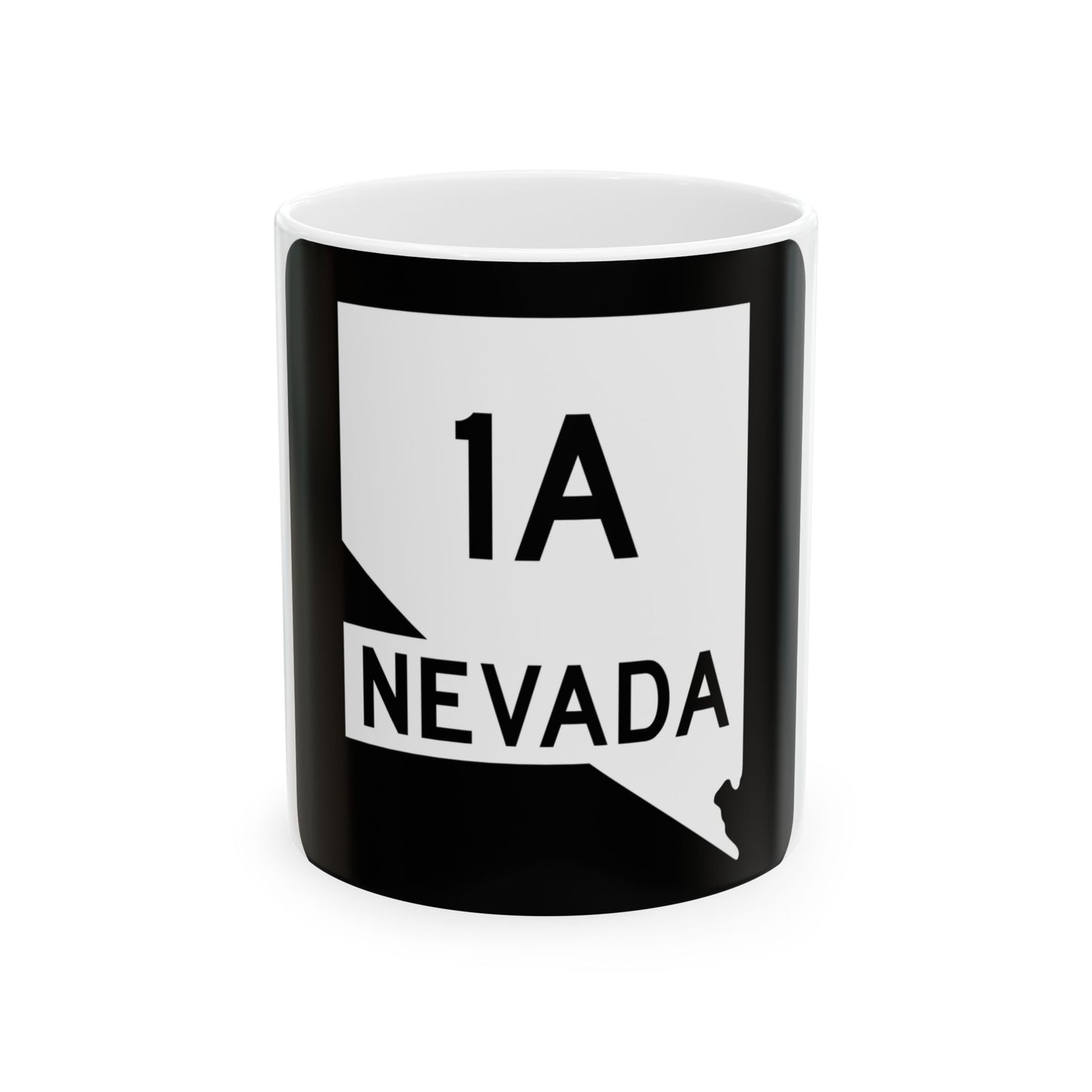 Nevada 1A (Nevada) (Road Sign) White Coffee Mug