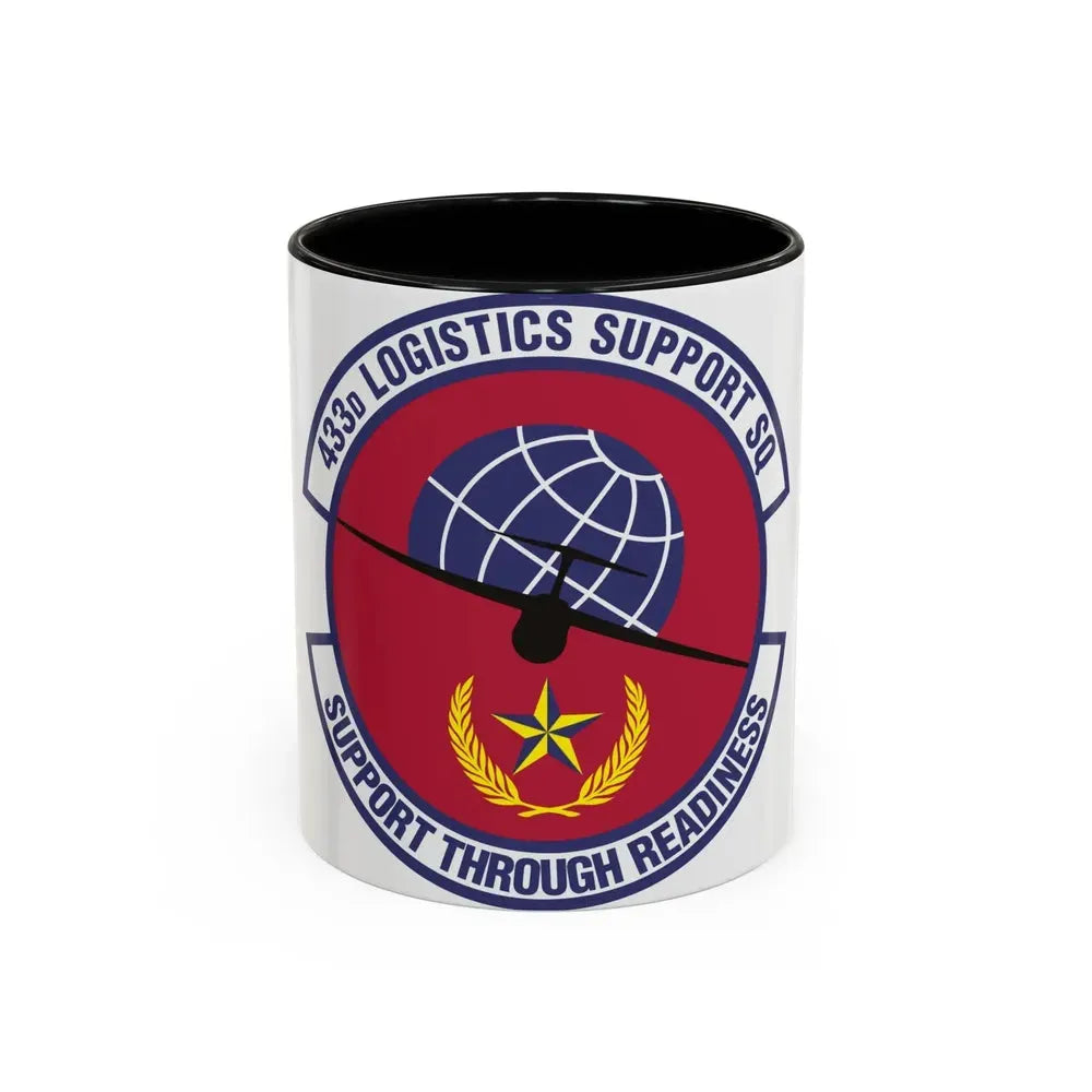 433d Logistics Support Squadron (U.S. Air Force) Accent Coffee Mug 11oz Black - Go Mug Yourself