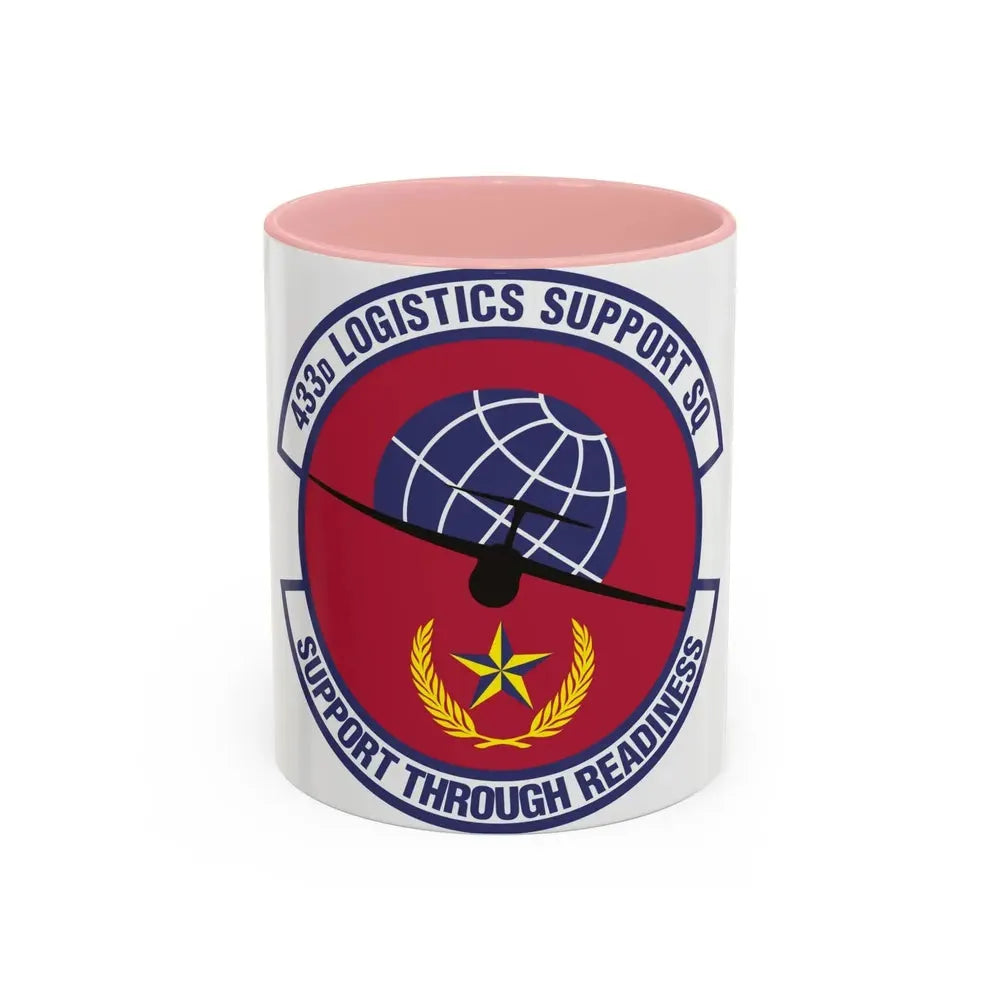 433d Logistics Support Squadron (U.S. Air Force) Accent Coffee Mug 11oz Pink - Go Mug Yourself