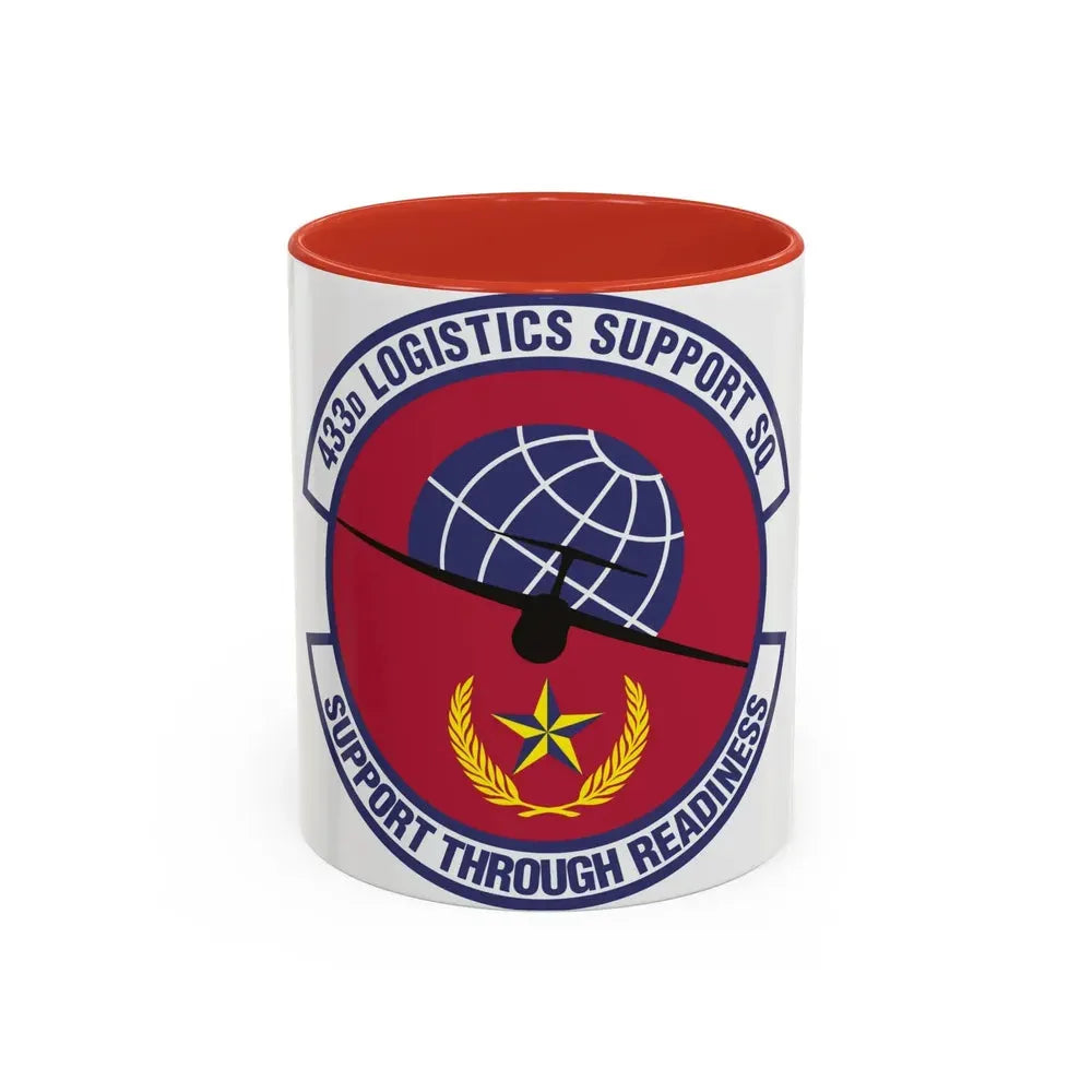 433d Logistics Support Squadron (U.S. Air Force) Accent Coffee Mug 11oz Red - Go Mug Yourself