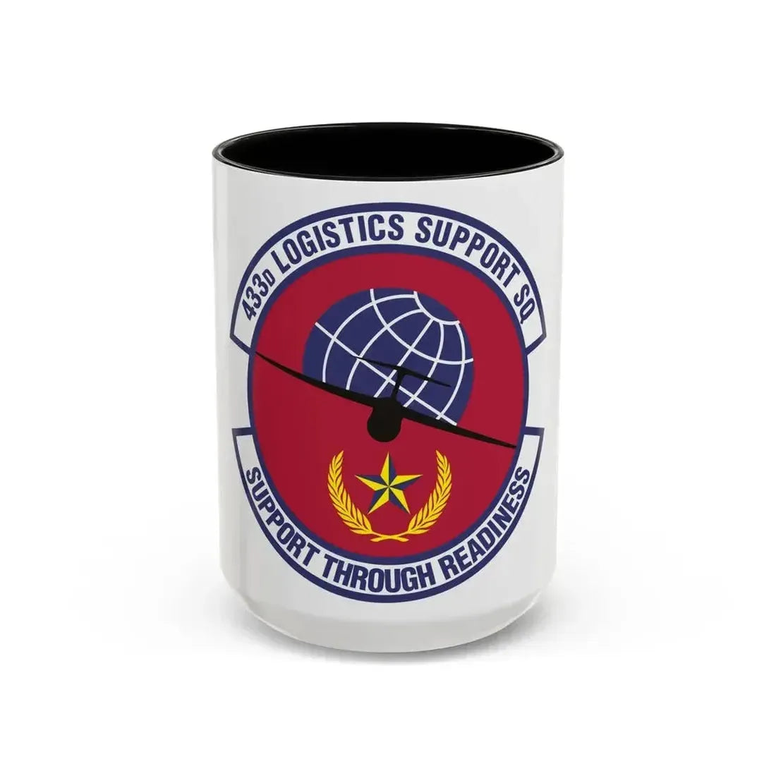 433d Logistics Support Squadron (U.S. Air Force) Accent Coffee Mug 15oz Black - Go Mug Yourself