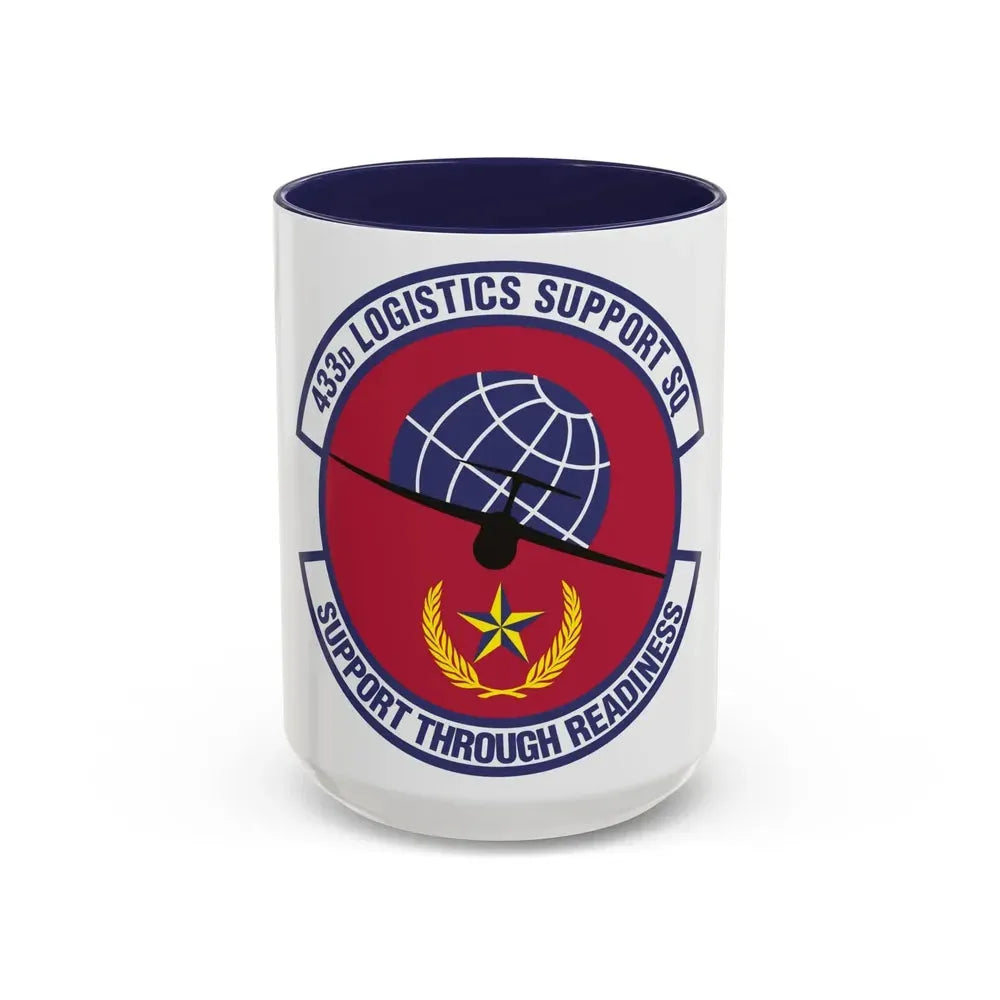 433d Logistics Support Squadron (U.S. Air Force) Accent Coffee Mug 15oz Navy - Go Mug Yourself