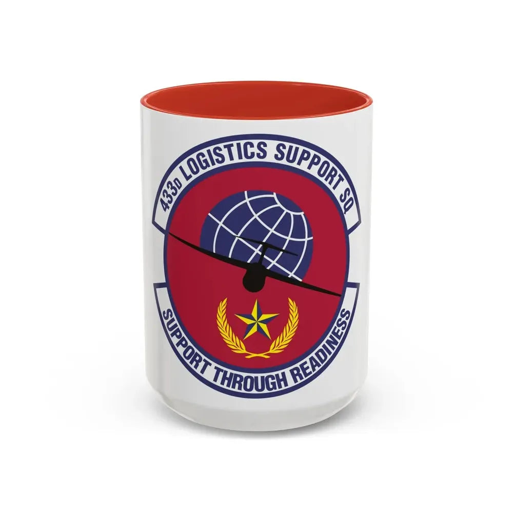 433d Logistics Support Squadron (U.S. Air Force) Accent Coffee Mug 15oz Red - Go Mug Yourself
