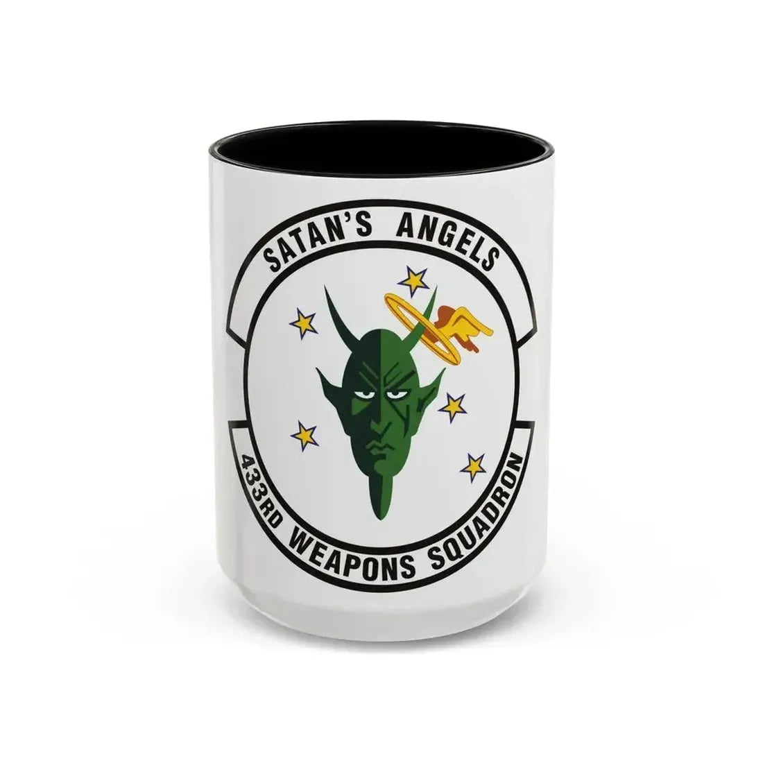 433d Weapons Squadron (U.S. Air Force) Accent Coffee Mug 15oz Black - Go Mug Yourself