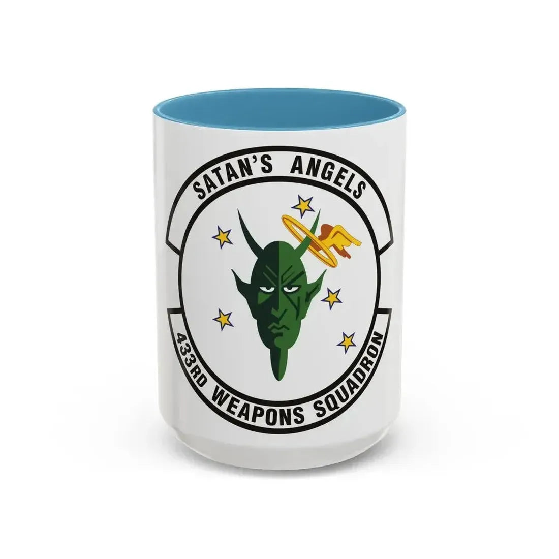 433d Weapons Squadron (U.S. Air Force) Accent Coffee Mug 15oz Light Blue - Go Mug Yourself