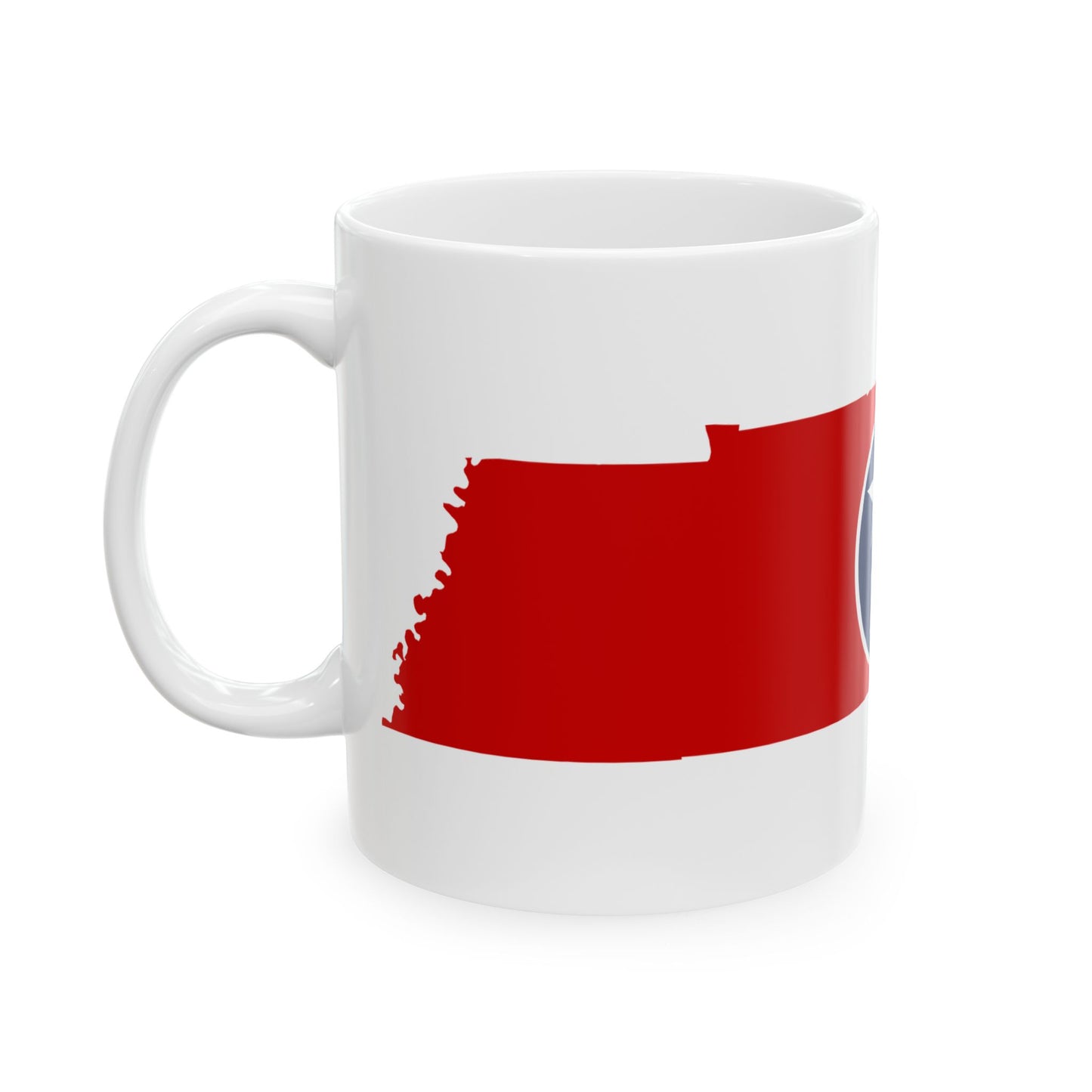 Flag-map of Tennessee (United States) White Coffee Mug