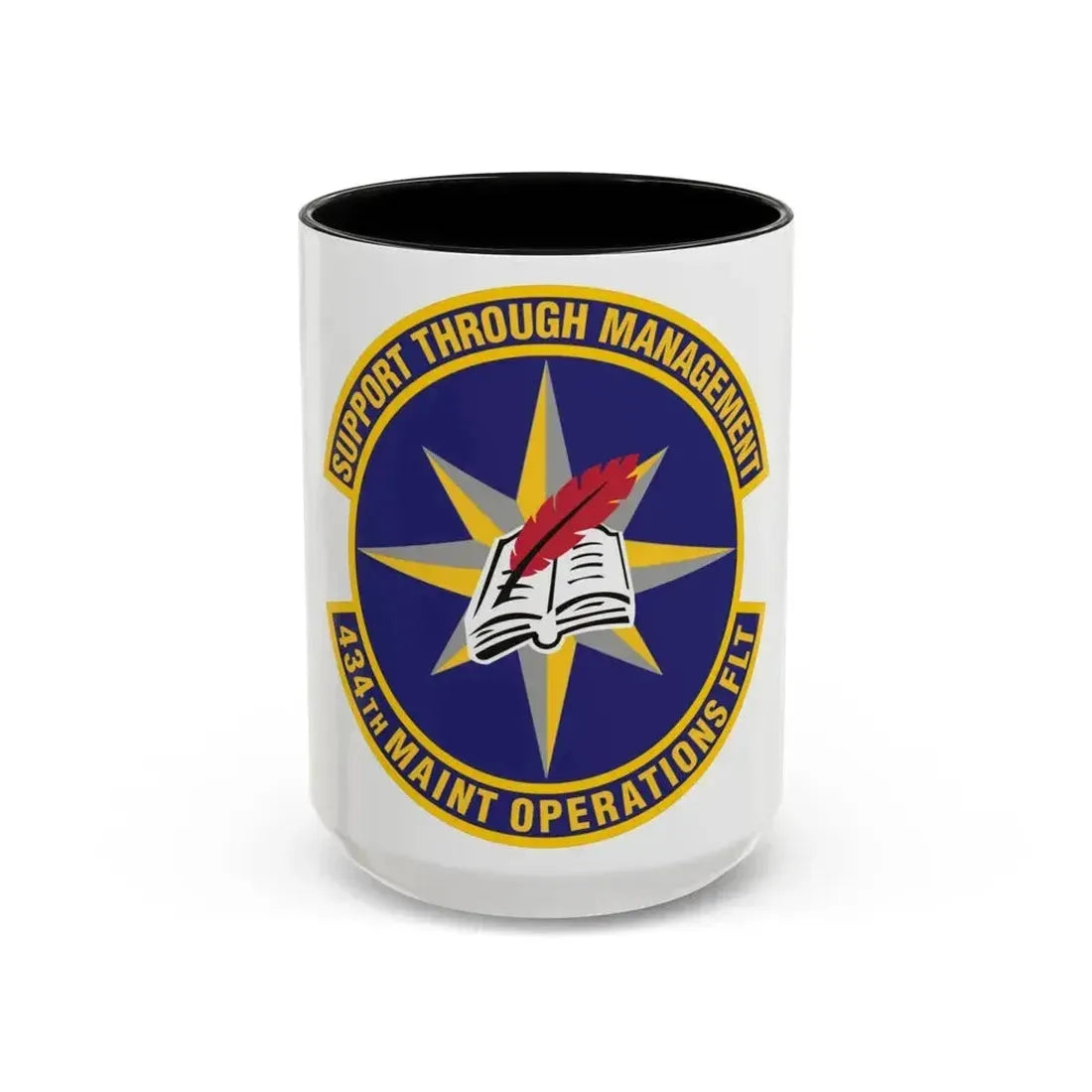 434th Maintenance Operations Flight (U.S. Air Force) Accent Coffee Mug 15oz Black - Go Mug Yourself