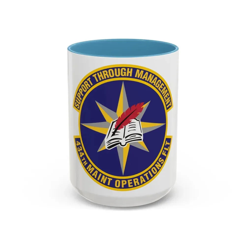 434th Maintenance Operations Flight (U.S. Air Force) Accent Coffee Mug 15oz Light Blue - Go Mug Yourself