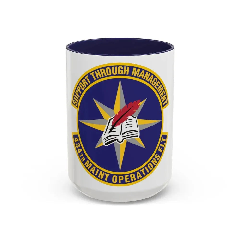 434th Maintenance Operations Flight (U.S. Air Force) Accent Coffee Mug 15oz Navy - Go Mug Yourself