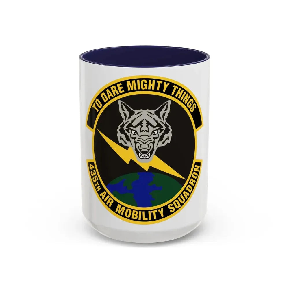 435th Air Mobility Squadron (U.S. Air Force) Accent Coffee Mug 15oz Navy - Go Mug Yourself