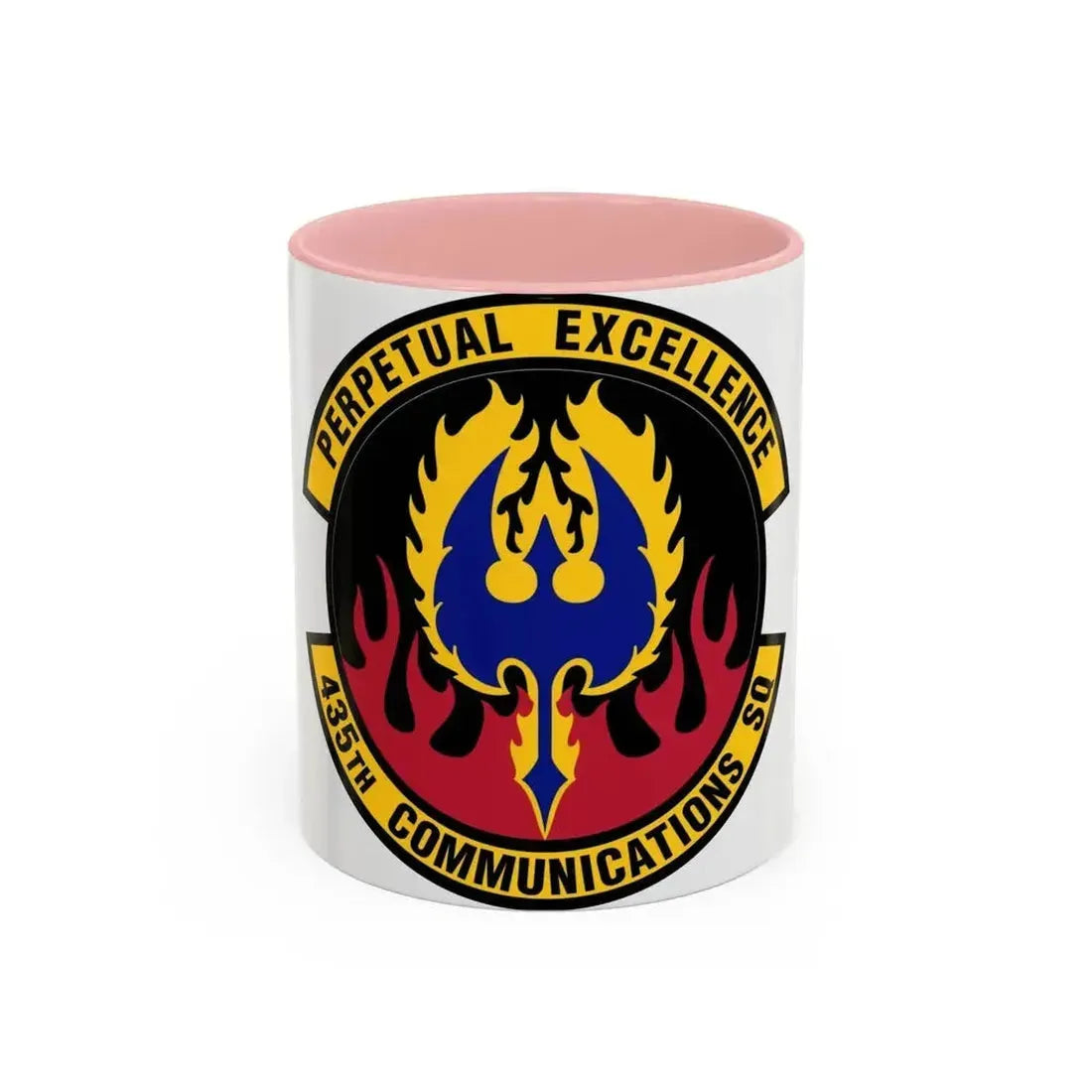435th Communications Squadron (U.S. Air Force) Accent Coffee Mug 11oz Pink - Go Mug Yourself