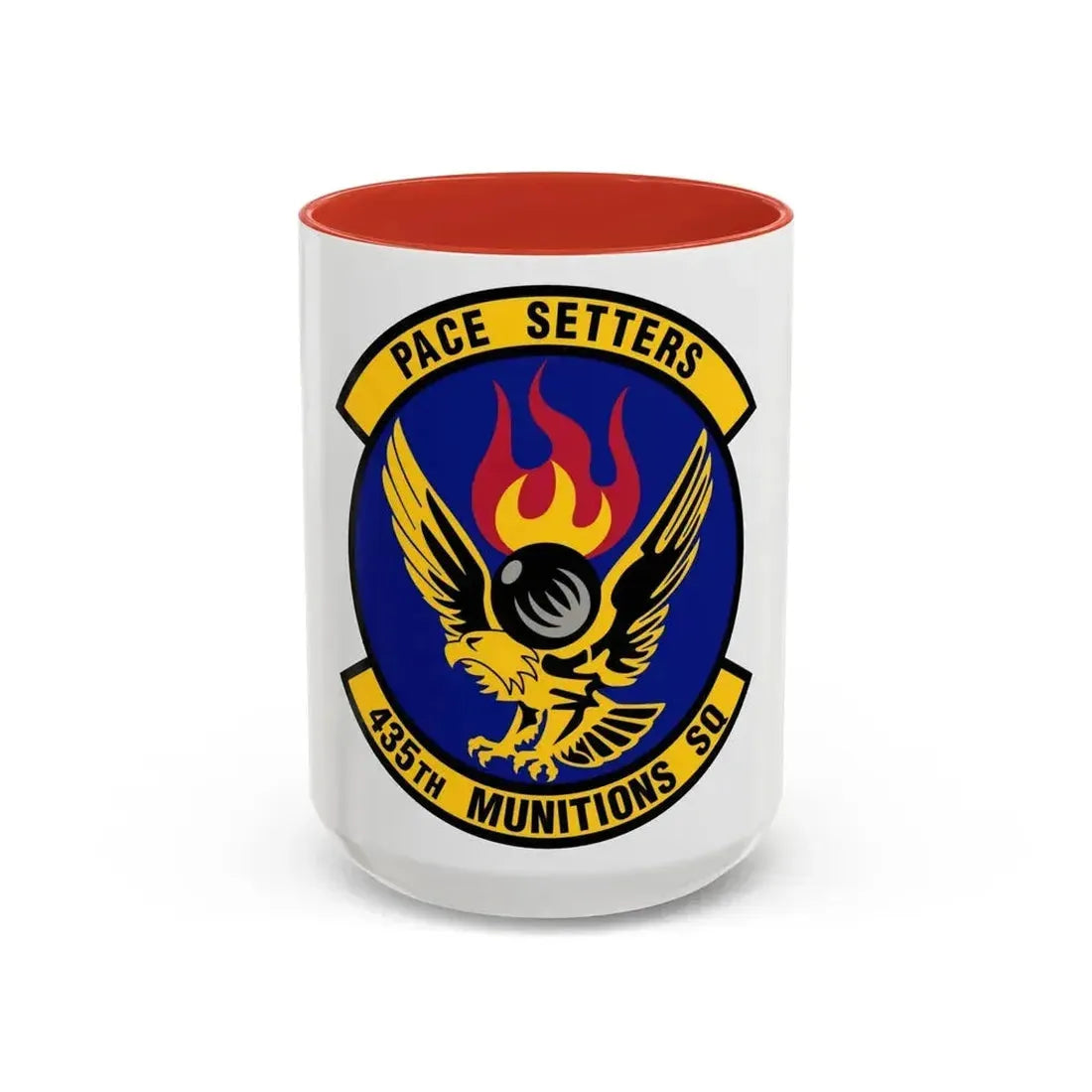 435th Munitions Squadron (U.S. Air Force) Accent Coffee Mug 15oz Red - Go Mug Yourself