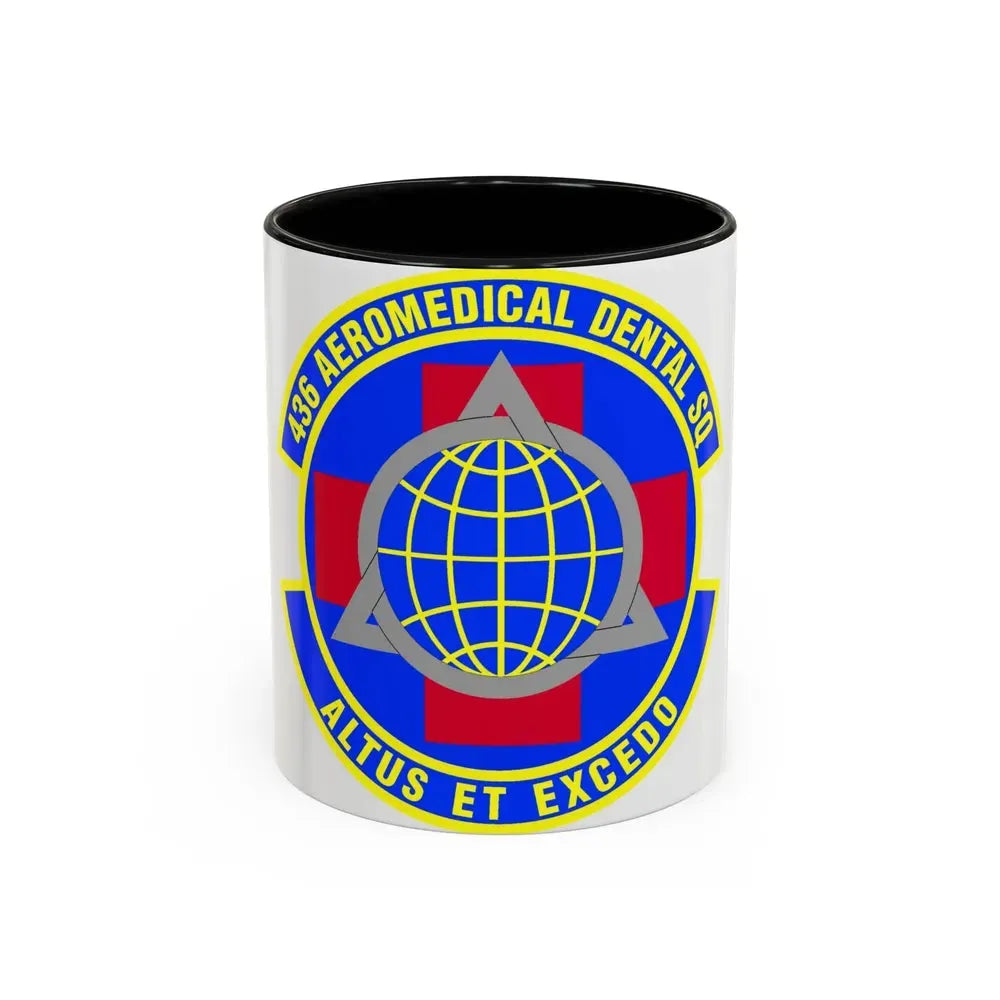 436th Aeromedical Dental Squadron (U.S. Air Force) Accent Coffee Mug 11oz Black - Go Mug Yourself