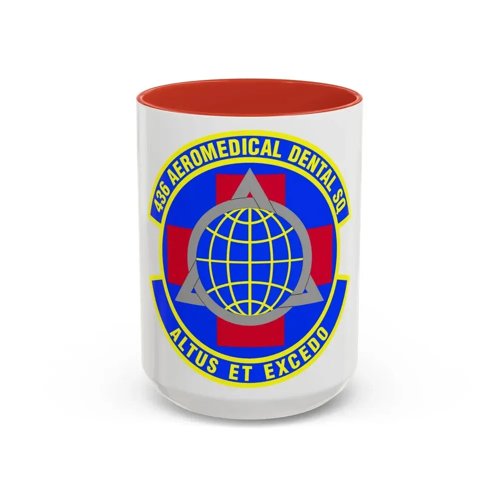 436th Aeromedical Dental Squadron (U.S. Air Force) Accent Coffee Mug 15oz Red - Go Mug Yourself