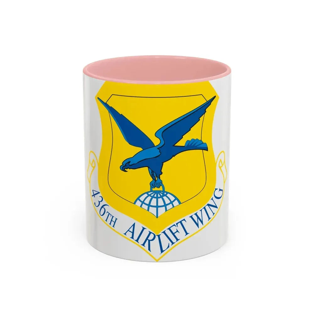 436th Airlift Wing (U.S. Air Force) Accent Coffee Mug 11oz Pink - Go Mug Yourself