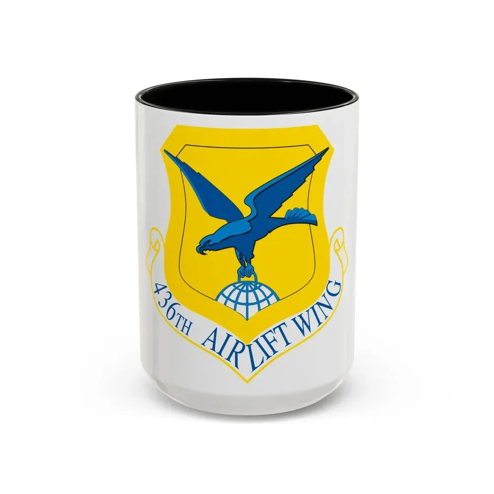 436th Airlift Wing (U.S. Air Force) Accent Coffee Mug 15oz Black - Go Mug Yourself